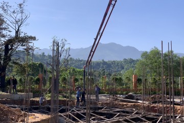 Tháng 11 - Tiến độ xây dựng khuôn viên biệt thự 2000m2 